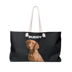 Personalized Dog Portrait Weekender Tote Bag