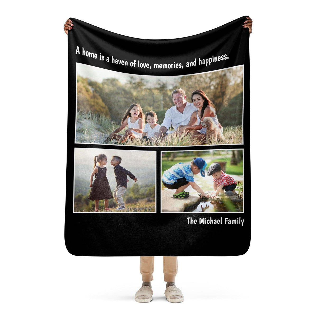 Personalized Photos Sherpa Blanket