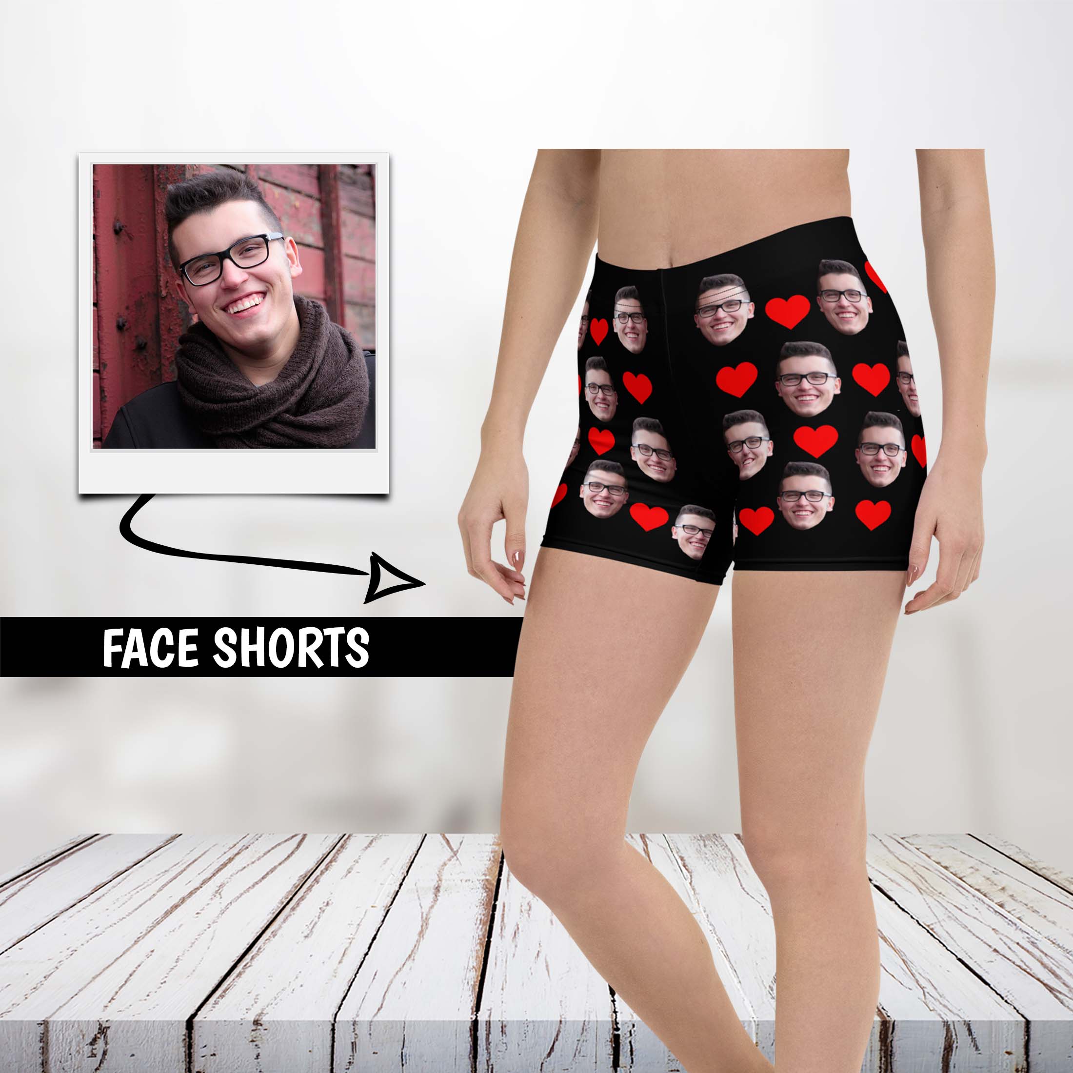 Personalized Women Face Shorts