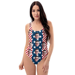 Stars Stripes USA Flag Custom Face Swimsuit