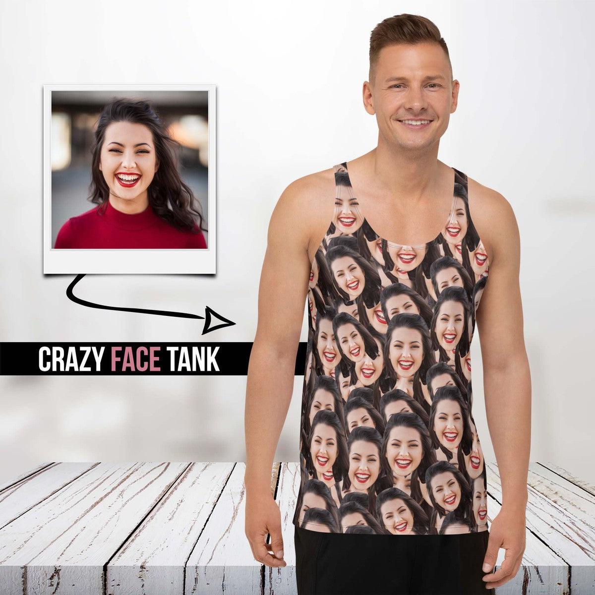 Custom Crazy Face Unisex Tank Top