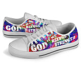 God is My Refuge & Strength Women's Low Top Shoes