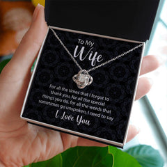 To My Wife Love Knot Necklace For All The Times